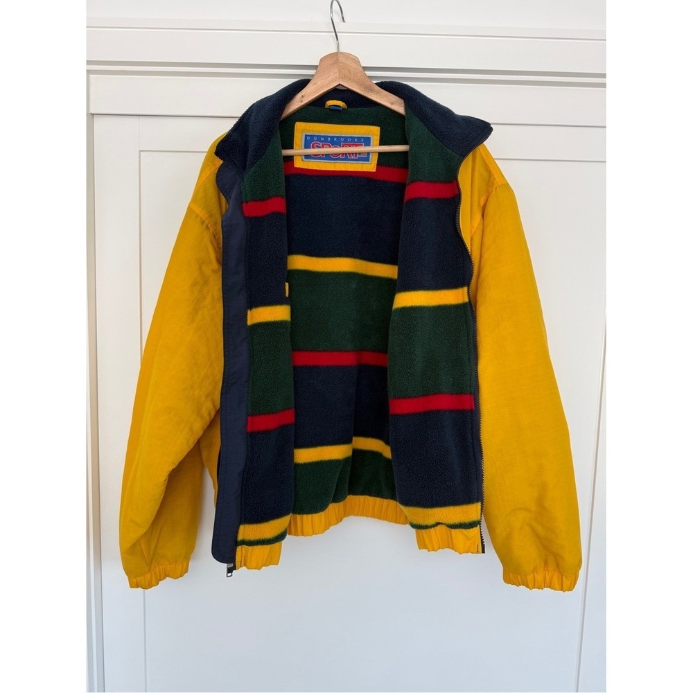 Dunbrooke Sport Glacier Bay Jacket Yellow Ripstop Fleece Vintage Y2K - Large - Picture 11 of 15